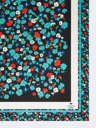 Gemusterter Seidentwill-Foulard, elfenbeinfarben