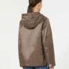 Gepolsterte, wasserabweisende Canvas-Kapuzenjacke, haselnussbraun Gepolsterte, wasserabweisende Canvas-Kapuzenjacke, haselnussbraun