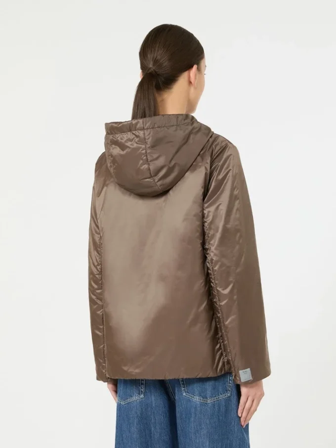 Gepolsterte, wasserabweisende Canvas-Kapuzenjacke, haselnussbraun Gepolsterte, wasserabweisende Canvas-Kapuzenjacke, haselnussbraun