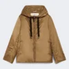 Gepolsterte, wasserabweisende Kapuzenjacke, karamellfarben Gepolsterte, wasserabweisende Kapuzenjacke, karamellfarben