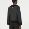 Gesteppte, verkürzte Jacke aus wasserabweisendem Canvas, schwarz Gesteppte, verkürzte Jacke aus wasserabweisendem Canvas, schwarz