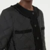 Gesteppte, verkürzte Jacke aus wasserabweisendem Canvas, schwarz Gesteppte, verkürzte Jacke aus wasserabweisendem Canvas, schwarz