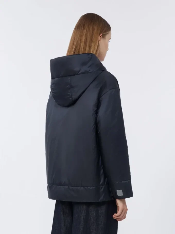 Gesteppte, wasserabweisende Canvas-Kapuzenjacke, mitternachtsblau Gesteppte, wasserabweisende Canvas-Kapuzenjacke, mitternachtsblau