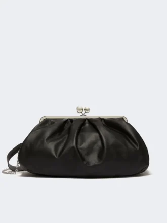 Große Pasticcino-Tasche aus Schafsleder, schwarz Große Pasticcino-Tasche aus Schafsleder, schwarz