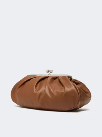 Große Pasticcino-Tasche aus Schafsleder, tabakfarben