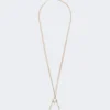 Halskette mit Monogramm-Anhänger, Gold