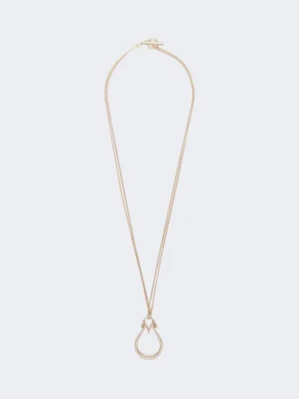 Halskette mit Monogramm-Anhänger, Gold Halskette mit Monogramm-Anhänger, Gold