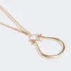 Halskette mit Monogramm-Anhänger, Gold