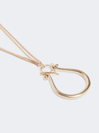 Halskette mit Monogramm-Anhänger, Gold Halskette mit Monogramm-Anhänger, Gold