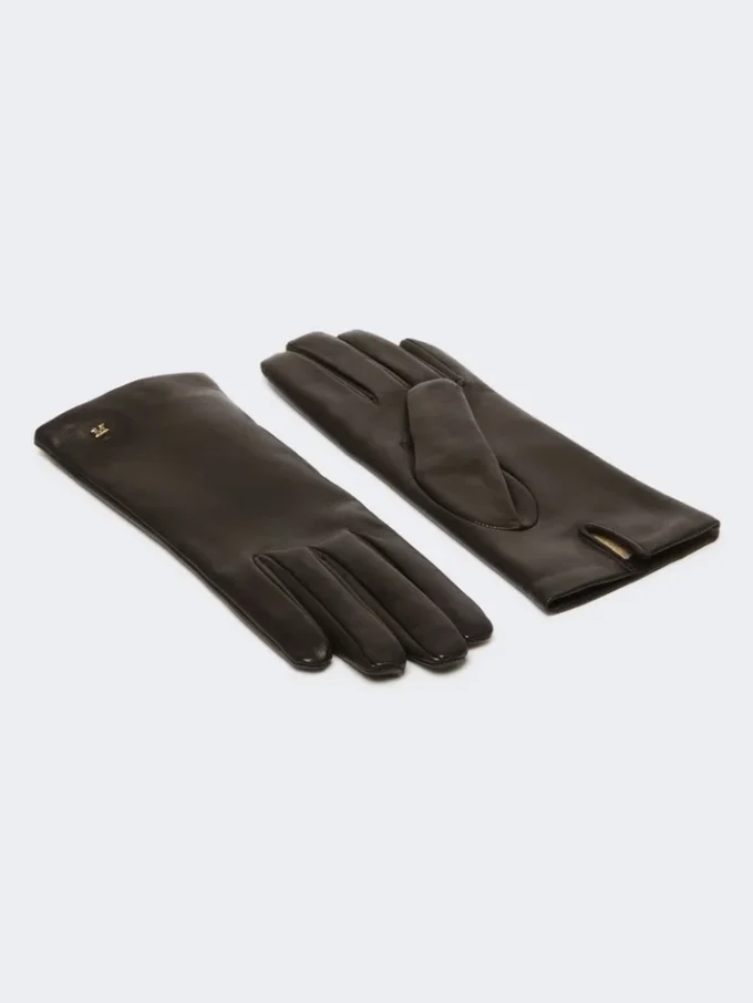 Handschuhe aus Nappaleder, schwarz