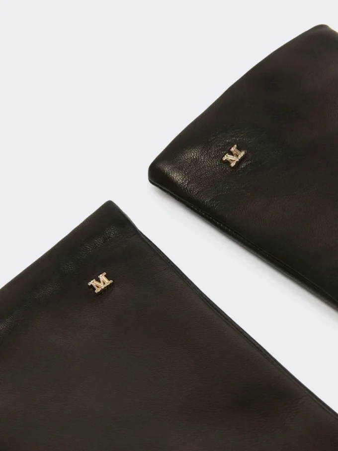 Handschuhe aus Nappaleder, schwarz