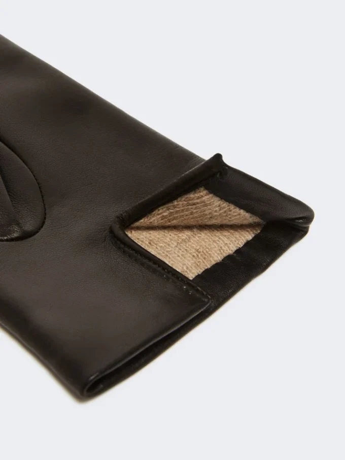 Handschuhe aus Nappaleder, schwarz