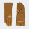 Handschuhe aus Nappaleder, tabakfarben