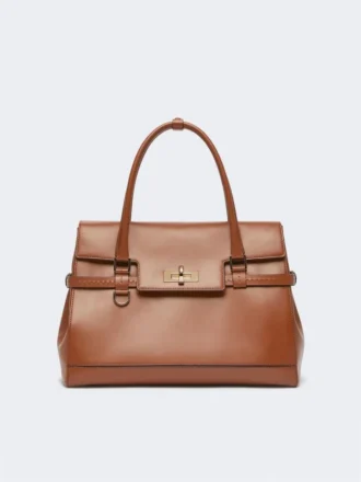 Handtasche aus Naturleder, bernsteinfarben Handtasche aus Naturleder, bernsteinfarben
