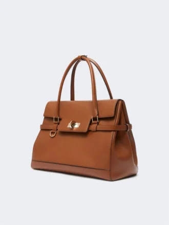 Handtasche aus Naturleder, bernsteinfarben Handtasche aus Naturleder, bernsteinfarben
