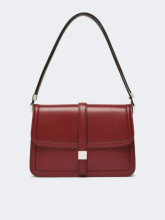 Handtasche aus Naturleder, bordeaux