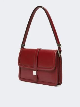 Handtasche aus Naturleder, bordeaux