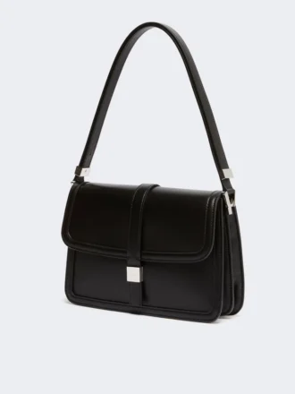 Handtasche aus Naturleder, schwarz