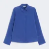 Hemd aus Seidenkrepp, kornblumenblau Hemd aus Seidenkrepp, kornblumenblau