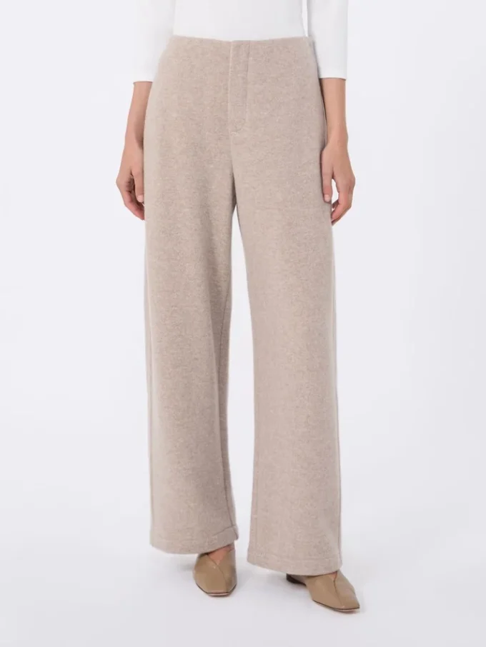 Hose aus Kaschmir und Wollfleece, beige Hose aus Kaschmir und Wollfleece, beige