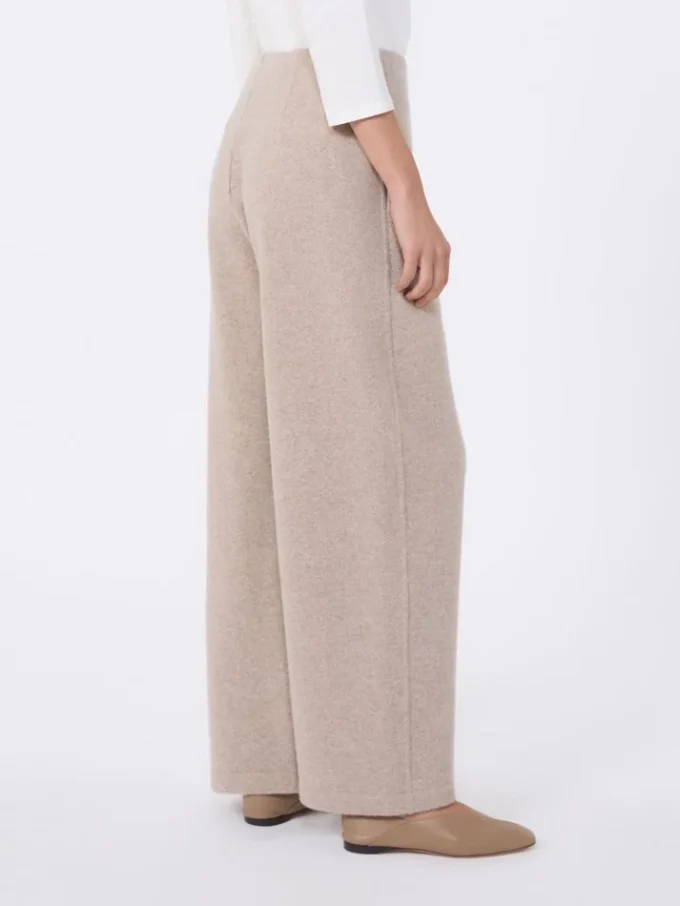 Hose aus Kaschmir und Wollfleece, beige Hose aus Kaschmir und Wollfleece, beige