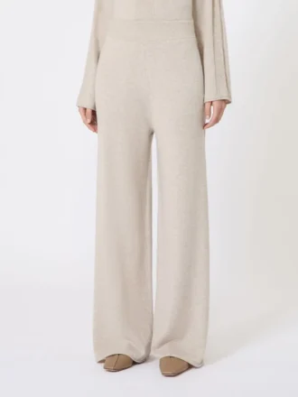 Hose aus Kaschmirgarn, beige