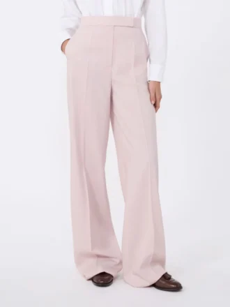 Hose aus Wolle, Mohair und Seide, beige-rosa