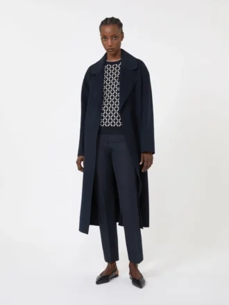 Jacquard-Pullover aus Wolle, ultramarinblau