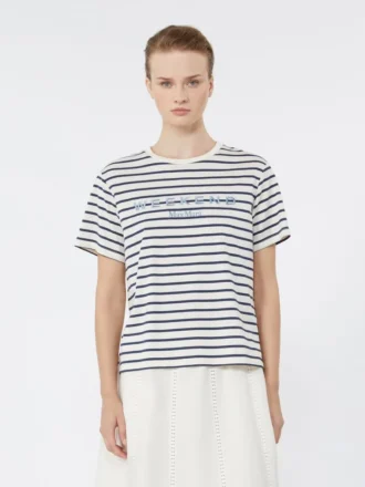 Jersey-T-Shirt mit Grafik, marineblau