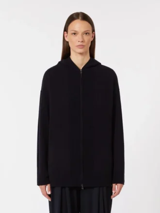 Kaschmir-Cardigan mit Kapuze, ultramarinblau Kaschmir-Cardigan mit Kapuze, ultramarinblau