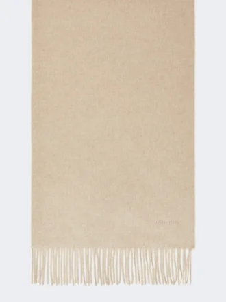 Kaschmir-Stola mit Logo, beige