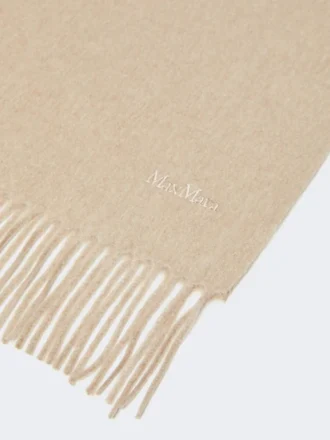 Kaschmir-Stola mit Logo, beige