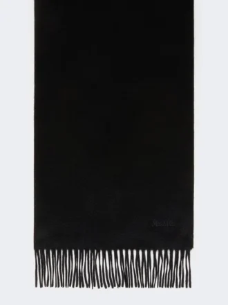 Kaschmir-Stola mit Logo, schwarz