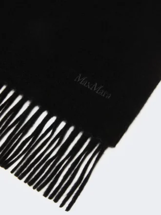 Kaschmir-Stola mit Logo, schwarz