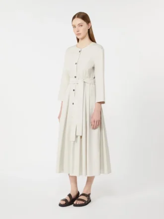 Kleid aus Baumwollpopeline, eisblau