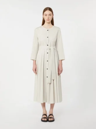 Kleid aus Baumwollpopeline, eisblau