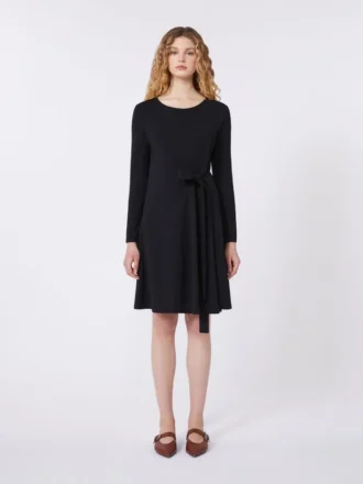 Kleid aus Crêpe-Jersey, schwarz