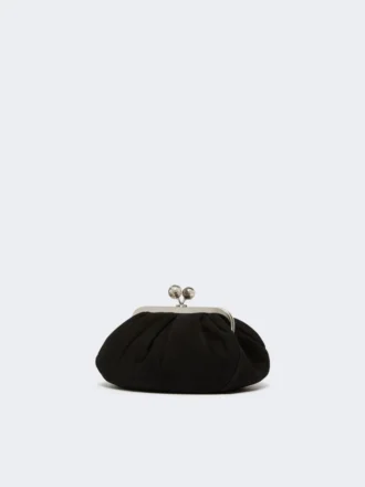 Kleine Pasticcino-Tasche aus Wildleder, schwarz