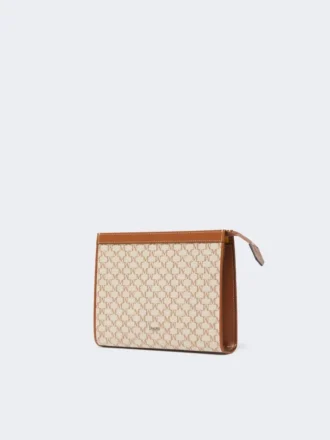 Kleine Tasche aus Baumwolljacquard, haselnussbraun