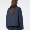 Kurze Steppjacke aus wasserabweisendem Stoff, marineblau Kurze Steppjacke aus wasserabweisendem Stoff, marineblau