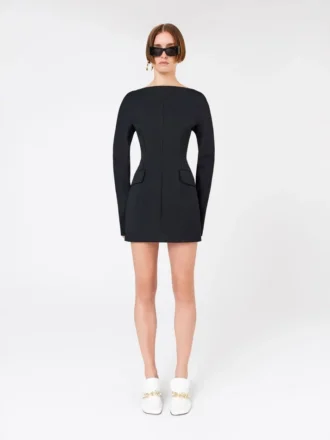 Kurzes, figurbetontes Cady-Kleid, schwarz