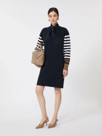 Kurzes Wollkleid, ultramarinblau