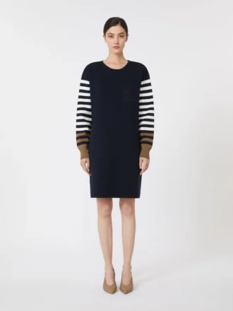 Kurzes Wollkleid, ultramarinblau