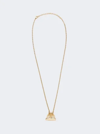 Lange Halskette mit Pasticcino-Taschenanhänger, gold