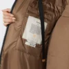 Langer, wasserabweisender, wattierter Parka aus Canvas, tabakfarben Langer, wasserabweisender, wattierter Parka aus Canvas, tabakfarben