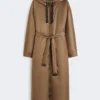 Langer, wasserabweisender, wattierter Parka aus Canvas, tabakfarben Langer, wasserabweisender, wattierter Parka aus Canvas, tabakfarben