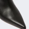 Leder-Stiefeletten mit Reißverschluss, schwarz Leder-Stiefeletten mit Reißverschluss, schwarz