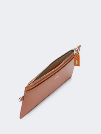 Leder-Tasche mit Handgelenkriemen, rostrot