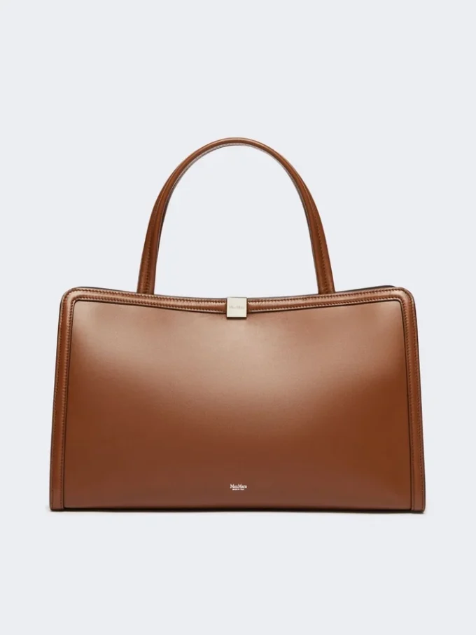 Leder-Tote-Bag, tabakfarben Leder-Tote-Bag, tabakfarben