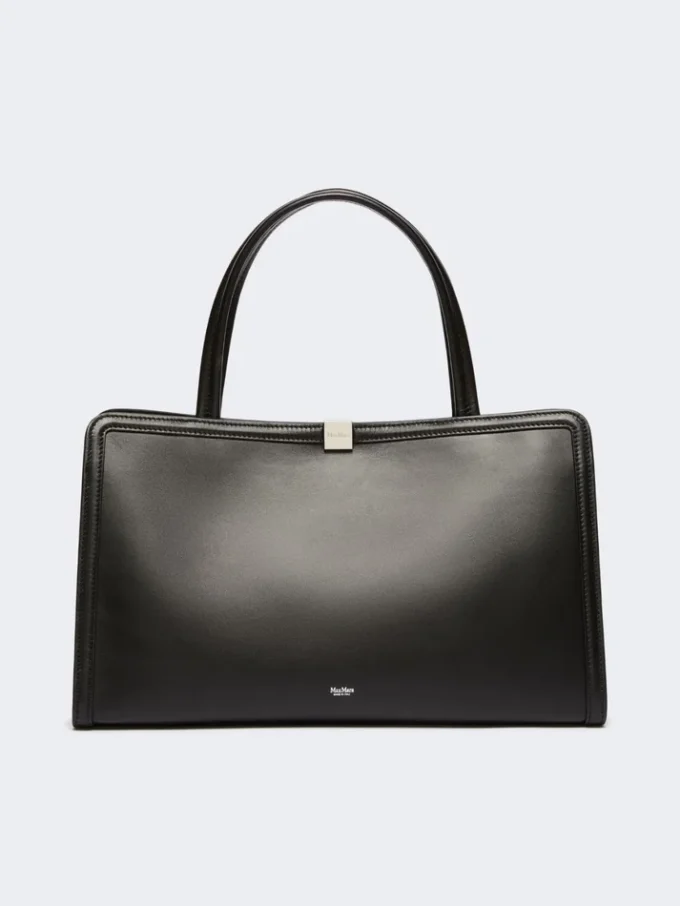 Leder-Tragetasche, schwarz Leder-Tragetasche, schwarz